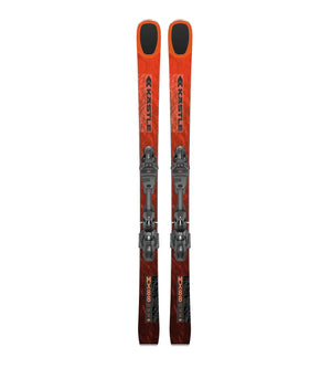 Kastle MX88, orange demo rental ski with black highlights