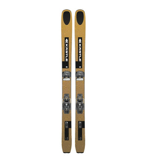 Kastle ZX108, gold demo rental ski with black highlights
