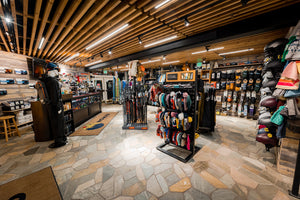 Nomad Sports interior shot, The peoples shop. hats, gloves and accessories