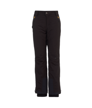 Black Gore-Tex snow pants designed for warmth and comfort during skiing and snowboarding.